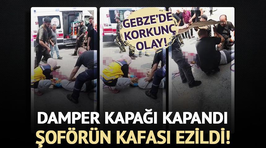 Kafası ezilen şoför hayatını kaybetti!