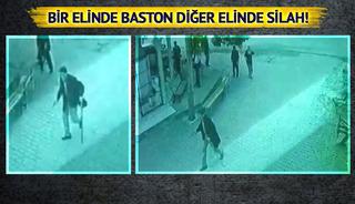 Bir elinde baston diğer elinde silahla dehşet saçtı! Yaralılar var