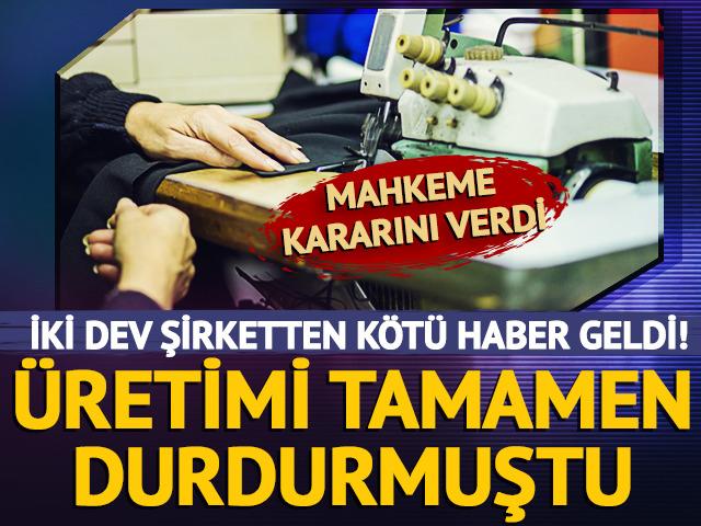 İki dev şirketten kötü haber geldi! Üretimi tamamen durdurmuştu