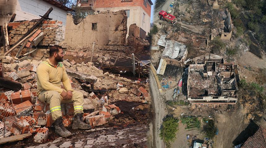 Sakarya'daki orman yangınında evler kül oldu, geriye harabe kaldı! Gün ağarınca ortaya çıktı