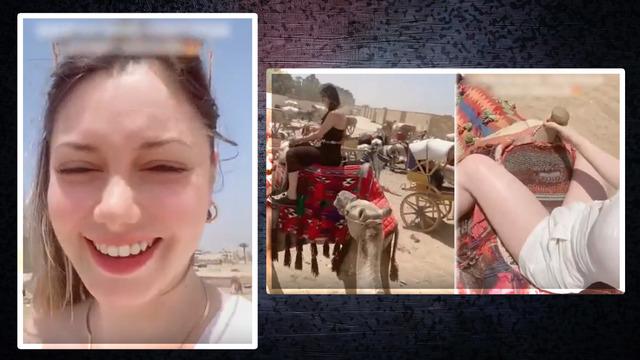 Bunu hiç hesaplamadı... Mısır'da kısa şortla deveye bindi, olanlar oldu