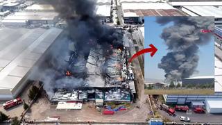 SON DAKİKA | Kayseri'de mobilya fabrikasında yangın çıktı!