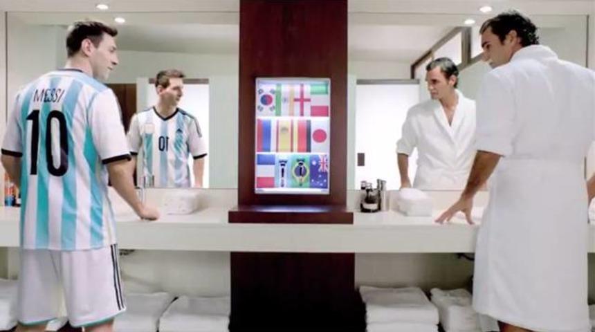 Messi ve Federer'den yılın reklamı