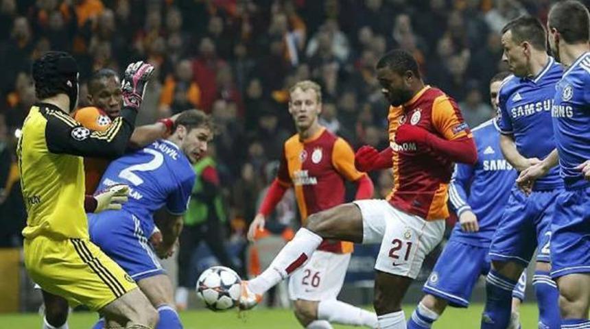 Galatasaray'ın golüne sevinen Chelseali!