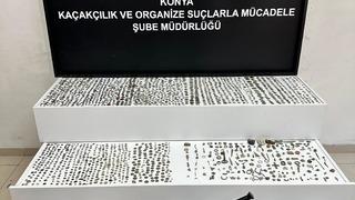 Konya'da tarihi eser operasyonu: 2 bin 108 parça eser ele geçirildi
