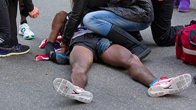 Finişi geçti bayıldı!