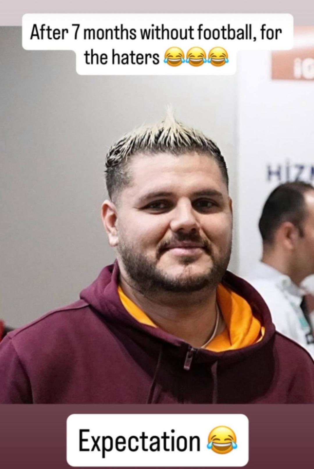 Mauro Icardi, son halini paylaştı ve taraftarı kahkahaya boğdu! "7 ay futboldan uzak kalmamın ardından..." 1