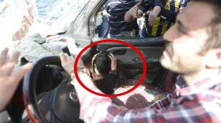 Derbi &ouml;ncesi Samandıra'da lin&ccedil; girişimi