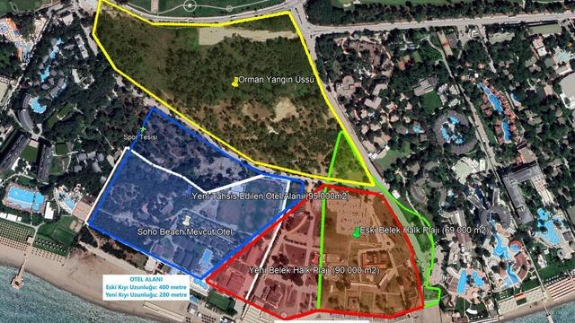 Bakanlık kroki ile son noktayı koydu: Antalya Belek’teki yangın üssü alanıyla ilgili iddialar gerçeği yansıtmıyor