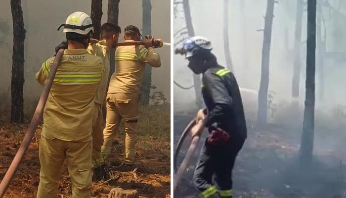 Yangında şehit olan ekibin son görüntüsü ortaya çıktı