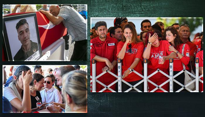 Orman yangınında hayatını kaybeden kahramanlara veda...