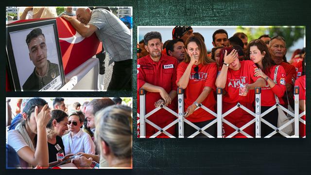 Şehitlere veda... Orman yangınında hayatını kaybeden kahramanlar son yolculuğuna uğurlandı...