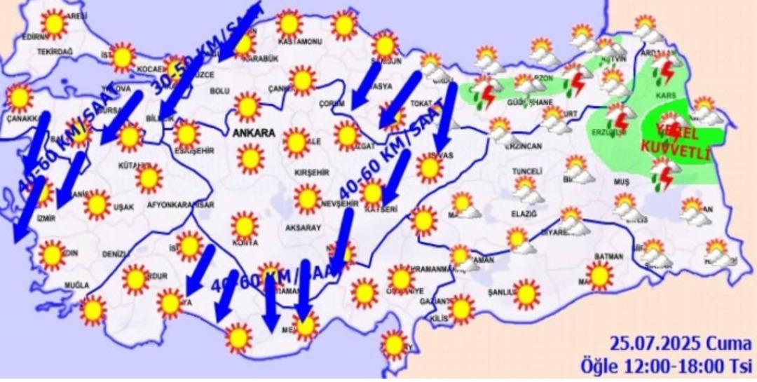 Meteoroloji den son hava durumu tahmini! Günler sonra nefes alacağız, rüzgar ve yağmur kapıda ama... (25 Temmuz hava durumu) 1