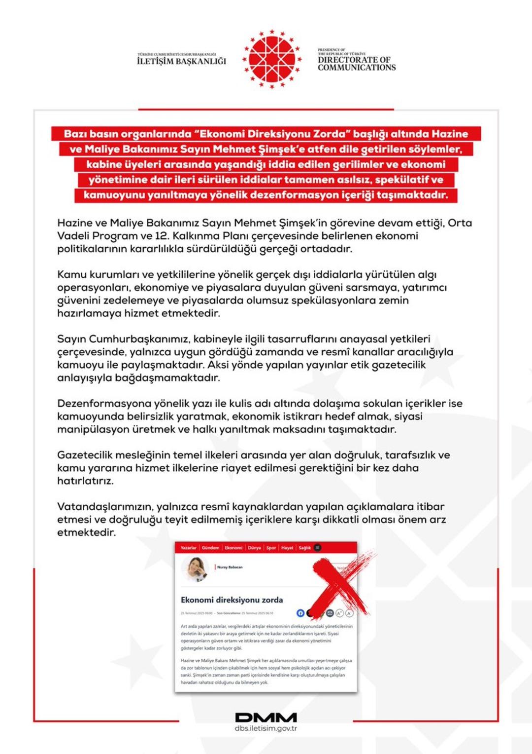 Kabine değişimi açıklaması geldi: Şimşek gidiyor mu? 1