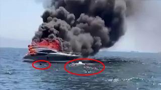 Kınalıada açıklarında korku dolu anlar! 16 kişinin olduğu teknede yangın... Can simitleriyle denize atladılar