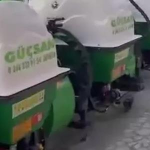 Elindeki ilaçlama makinelerini yangın bölgesine gönderdi