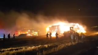 Siirt’te çıkan saman yangınına müdahale sürüyor