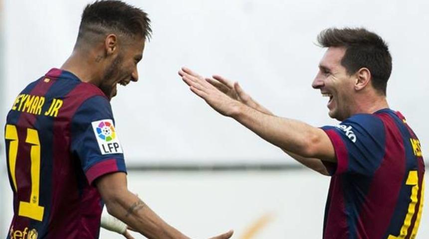 Bar&ccedil;a'nın s&uuml;per ikilisi Neymar, Messi