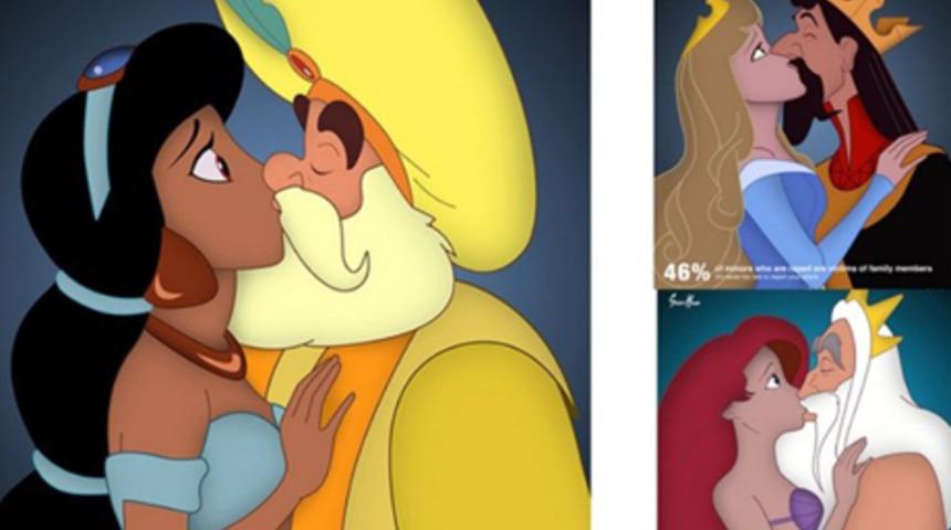 Disney prensesleri tecav&uuml;ze dur dedi