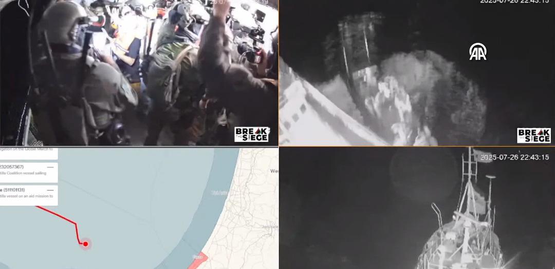 Dünya bu görüntüleri konuşuyor! İsrail ordusu, Gazze Şeridi ne insani yardım götüren Hanzala gemisine müdahale etti! Askerler gemiye çıktı 4