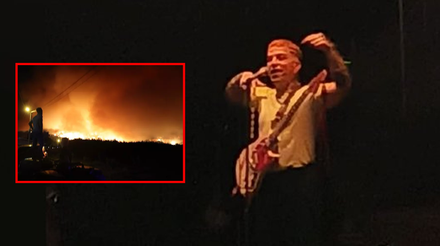 Bursa’da konser verirken yangın haberi geldi! Athena konseri yarıda kesildi