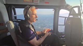 Bakan Uraloğlu yangın bölgesini havadan inceledi: Yangının enerjisi düşmüş durumda