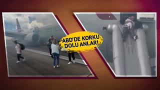 Korku dolu anlar kamerada! ABD'de 179 kişiyi taşıyan uçakta yangın çıktı, yolcular paniğe kapıldı...