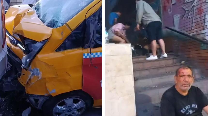 Beyoğlu'nda minibüs otobüse çarptı: 2'si ağır 5 yaralı