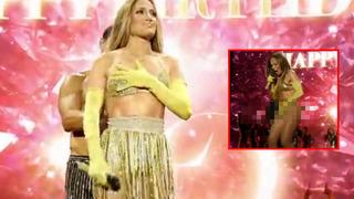 Jennifer Lopez'in sahnede eteği düştü: 'İç çamaşırı giydiğim için mutluyum'