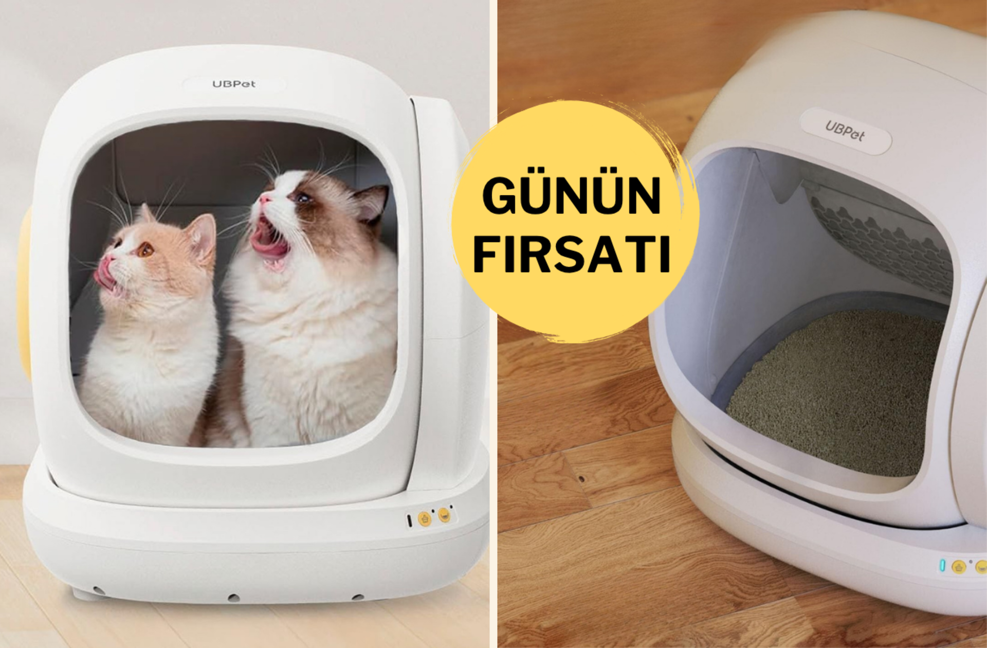 Kedinizin konforu için en ileri teknoloji! UBPET C20 Akıllı Kedi Tuvaleti indirime girdi