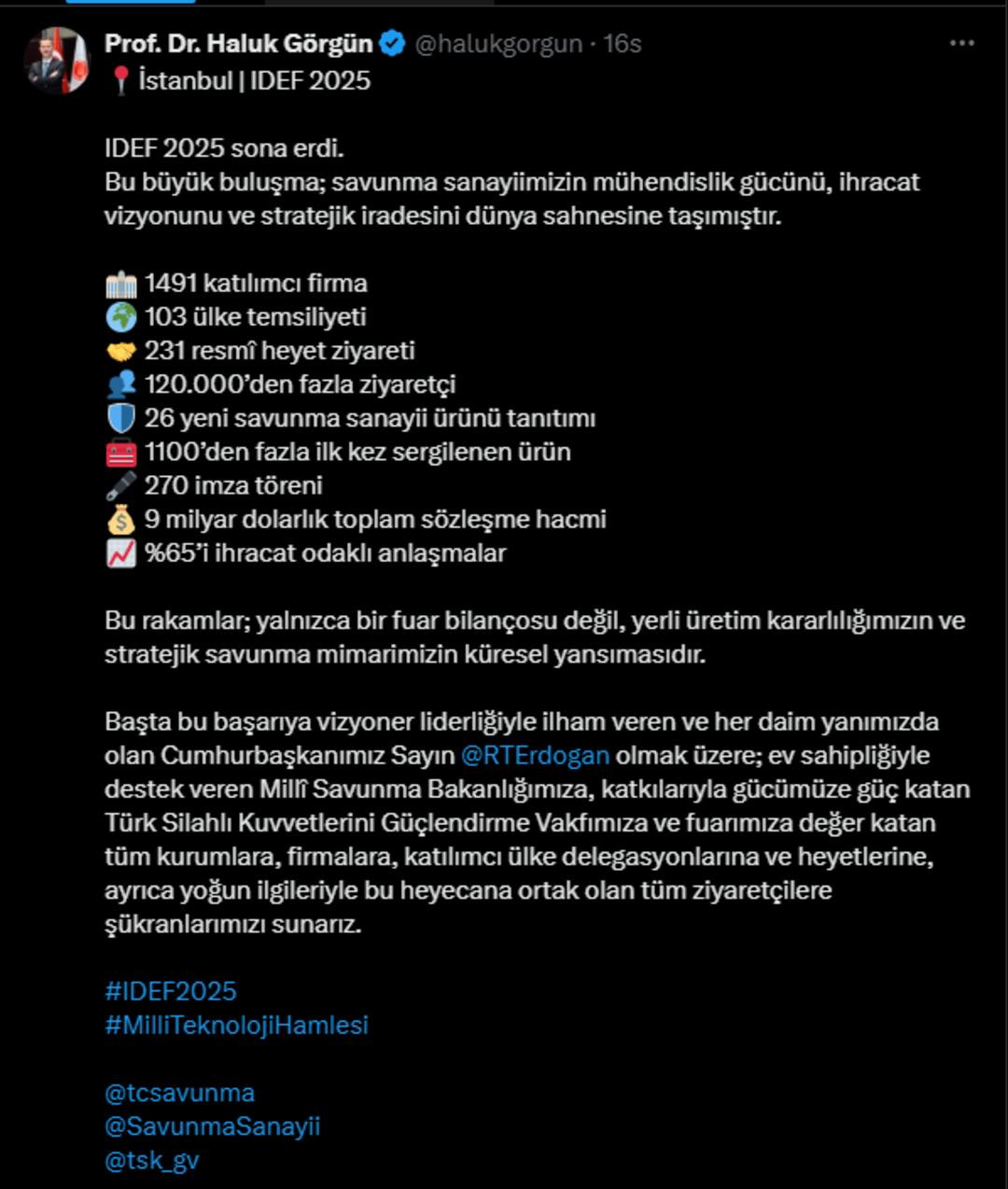 IDEF 2025 rekorlarla sona erdi: Savunma sanayii ihracatta vites yükseltti! 2