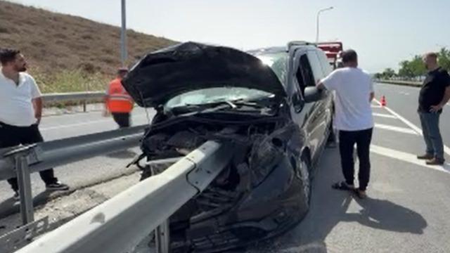 İstanbul Havalimanı girişinde şoke eden kaza! Bariyer şoför koltuğunu deldi