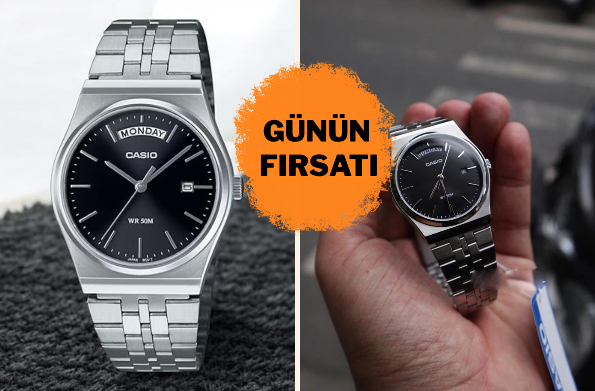 Kalite ve şıklık tek modelde buluştu! Casio Çelik Kol Saati indirimde