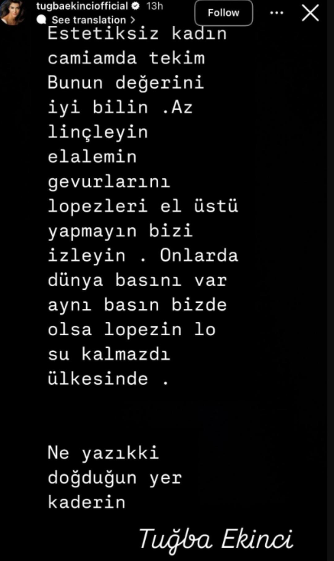 Tuğba Ekinci nin paylaşımları tepki çekti! Kendini böyle savundu: Estetiksiz bir kadın olarak... 1