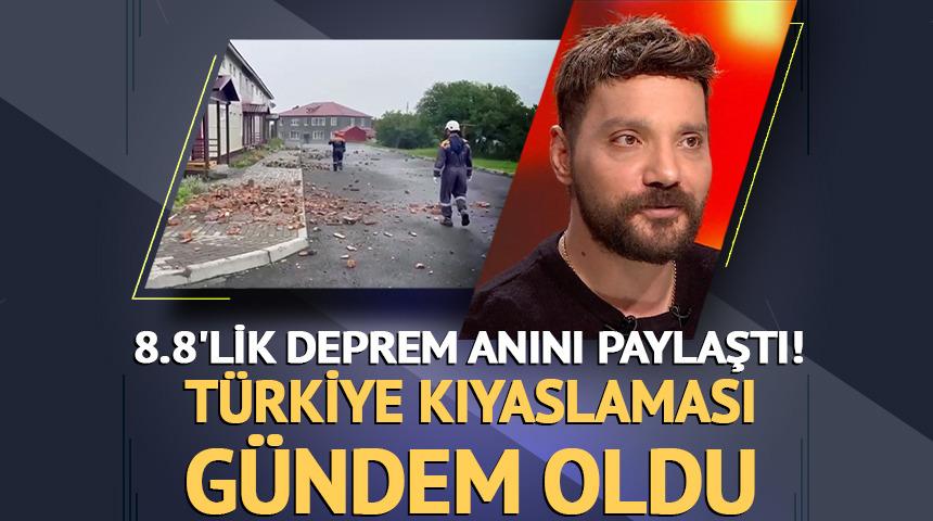 Rusya'daki deprem anını paylaşıp Türkiye ile kıyasladı! Gündem oldu