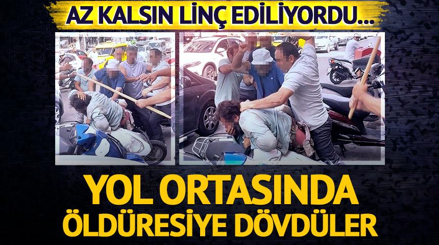 Yol ortasında öldüresiye darbettiler!