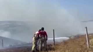 İstanbul'da otluk alanda yangın! Rüzgarın etkisiyle hızla yayıldı