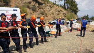 Tekirdağ'da uçurumdan düşen genç yaralandı