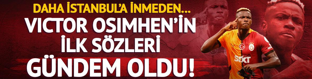 Victor Osimhen'in uçağı kalktı geliyor! Galatasaraylı taraftarlara ilk üçlüyü çektirdi bile