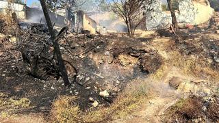 Ankara'da ağaçlık alanda çıkan yangın gecekondulara sıçradı