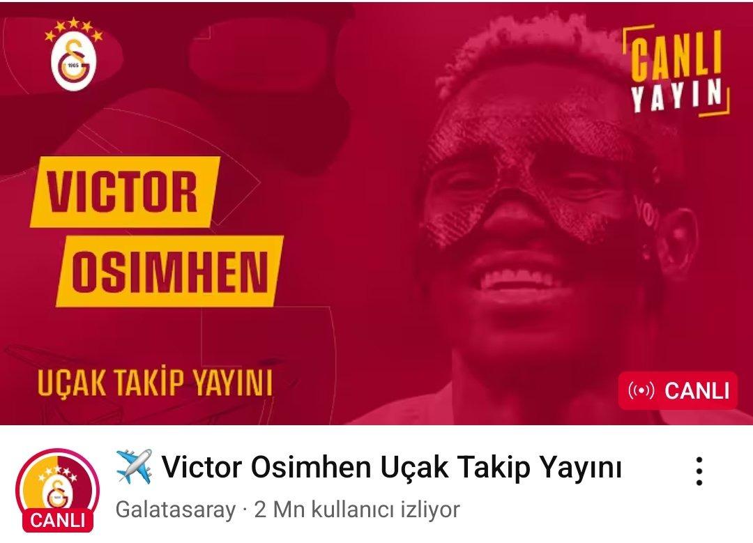 Victor Osimhen, İstanbul a geldi! Galatasaray taraftarının sevgilisi Osimhen canlı yayında rekor kırdı 5