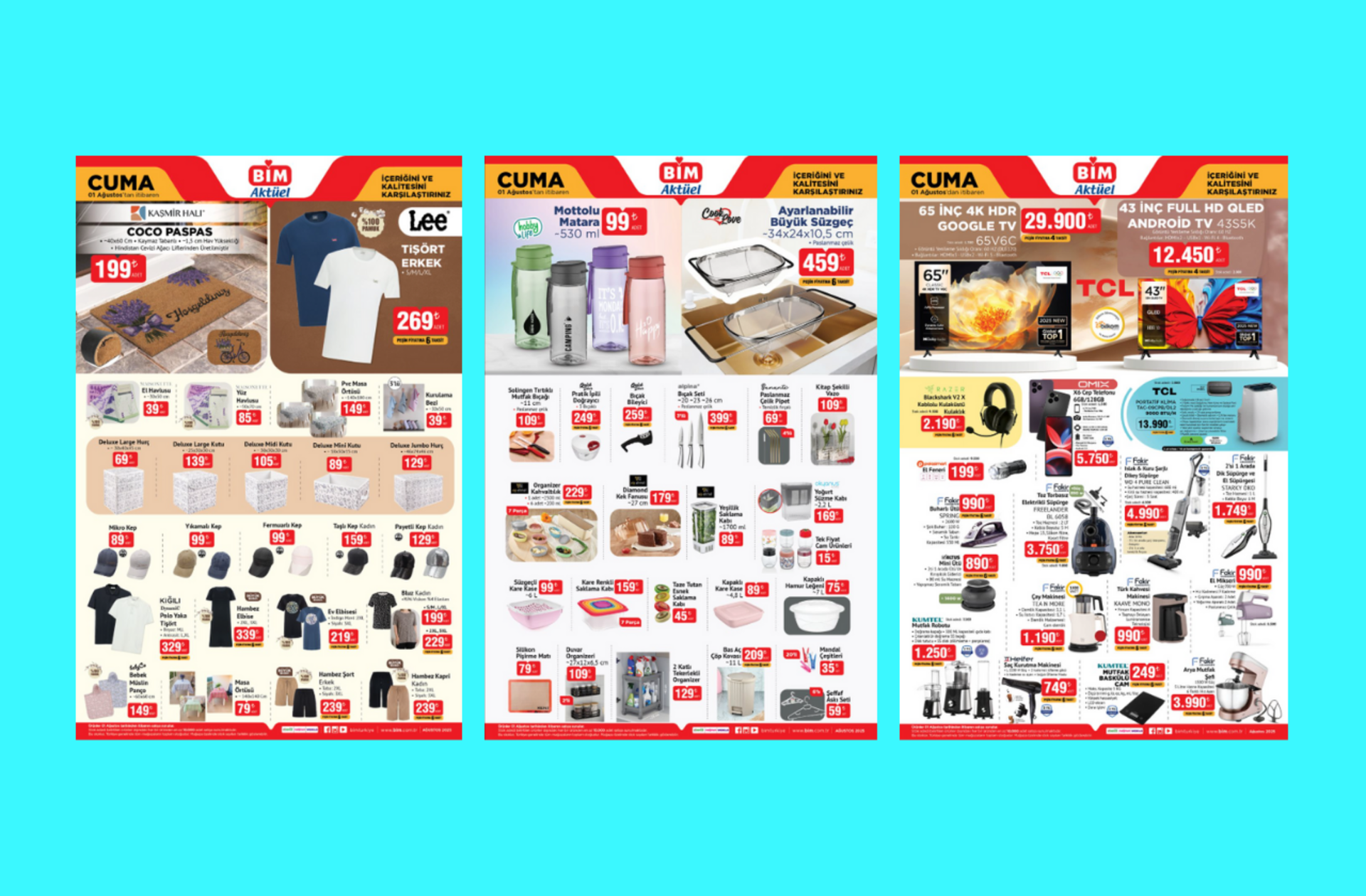 BİM'e Lee tişörtler geliyor! 1 Ağustos 2025 BİM Aktüel Kataloğu burada