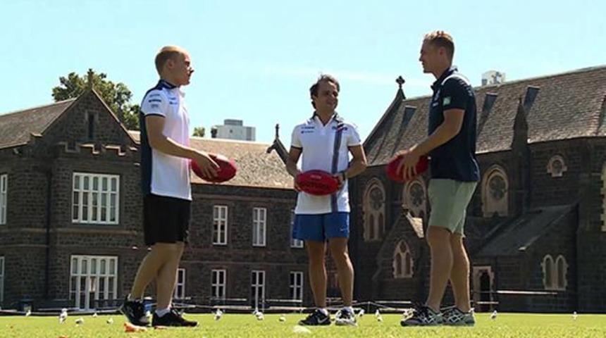 F1 pilotlarıyla Avustralya futbolu