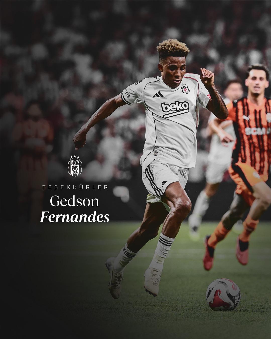 Beşiktaş Gedson Fernandes i KAP a bildirdi! Yıldız oyuncunun maliyeti de açıklandı... 1