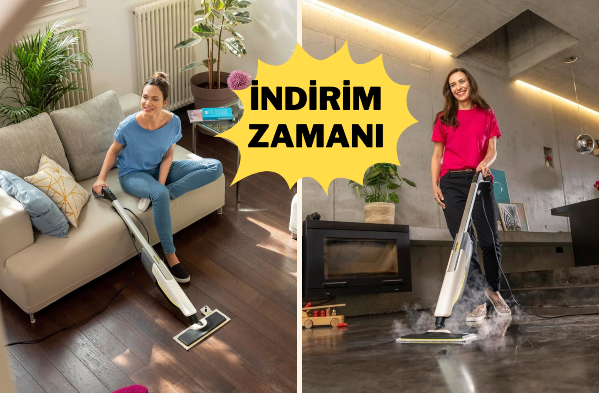 Buharın gücüyle derinlemesine temizlik! Kärcher SC 2 Upright Buharlı Temizleyici indirimde