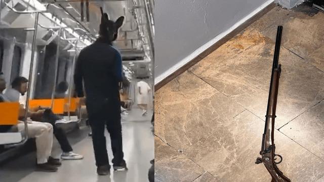 Metro'da 'tavşan maskesi' gizemi! 'Bana görev verildi köpeğinizi sevebilir miyim?'