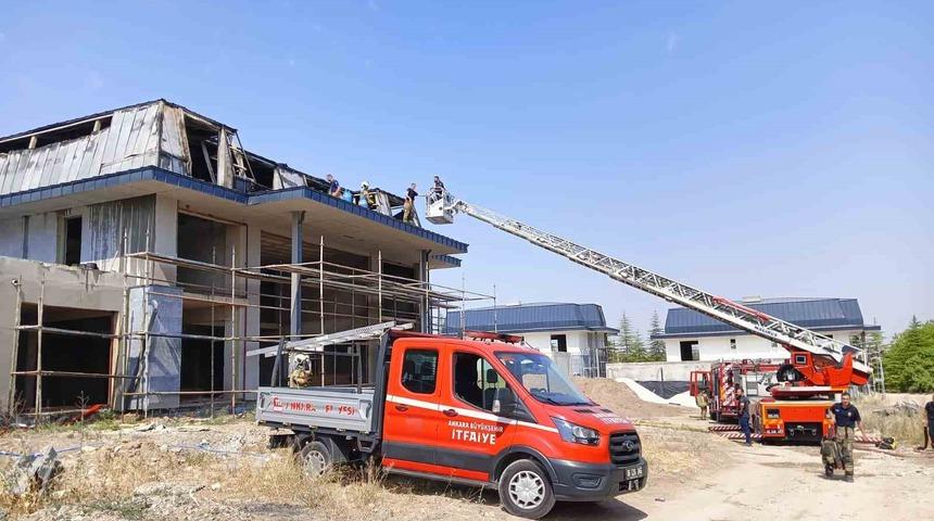 Ankara’da inşaatta yangın