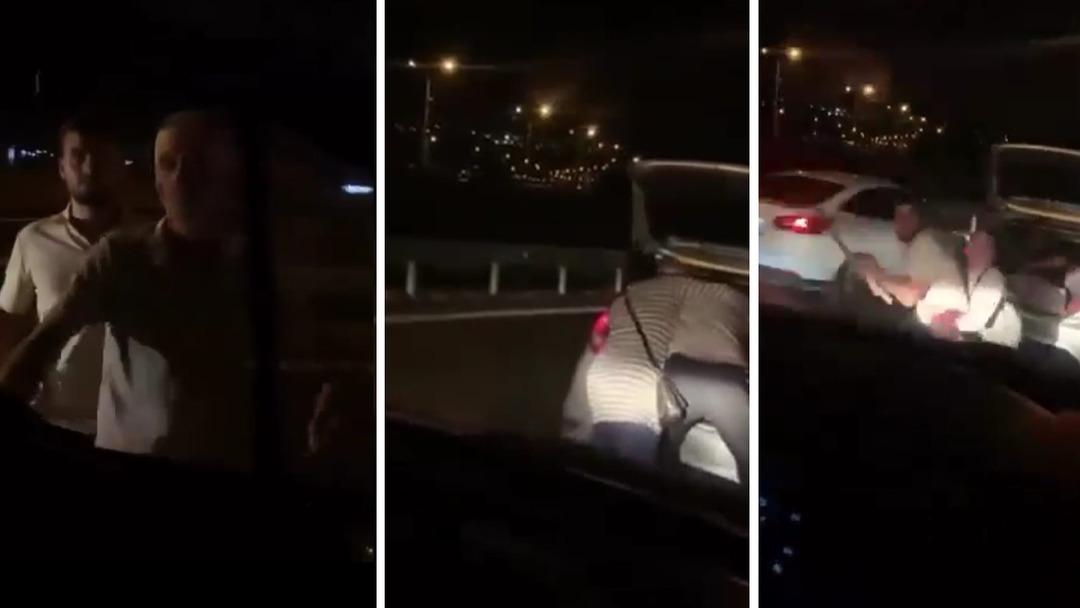 Trafikte baltalı saldırı! Önce önünü kesti, sonra bagajdan balta çıkarıp saldırdı aracın camlarını kırdı... O anlar kamerada 1