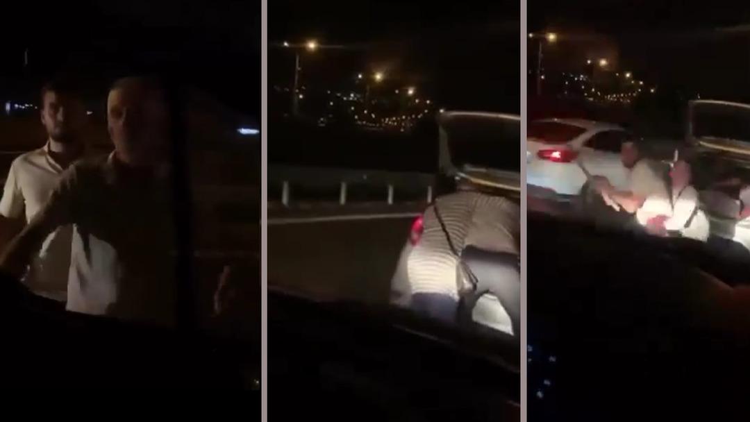 Trafikte baltalı saldırı! Önce önünü kesti, sonra bagajdan balta çıkarıp saldırdı aracın camlarını kırdı... O anlar kamerada 3