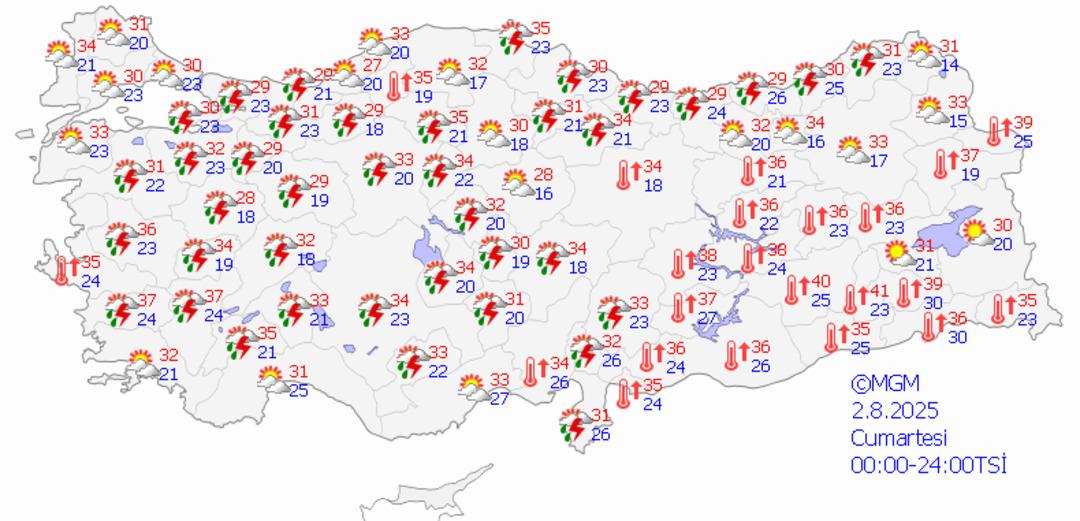 1200xauto Hafta sonu planınız varsa dikkat! Meteoroloji il il uyardı... 2-8 Ağustos hava durumu tahminleri